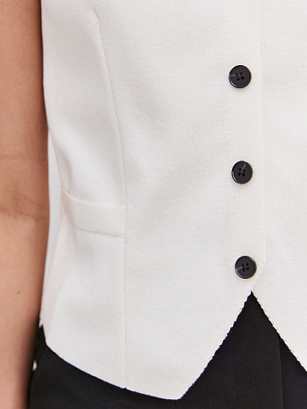 Укороченный жилет из хлопка с вискозой Трейси