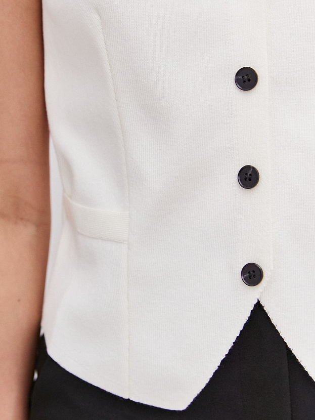 Трейси жилет трикотажный (белый, 44-46)