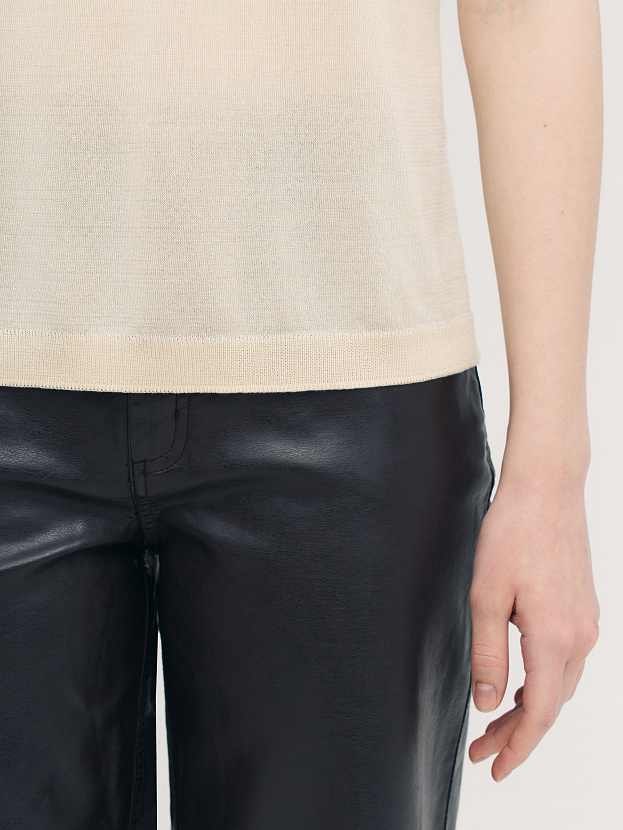 Адель джемпер (футболка) трикотажный (кремовый, 44-46)