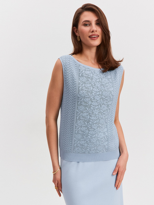 Шарлиз1 джемпер трикотажный (голубой, 44-46)