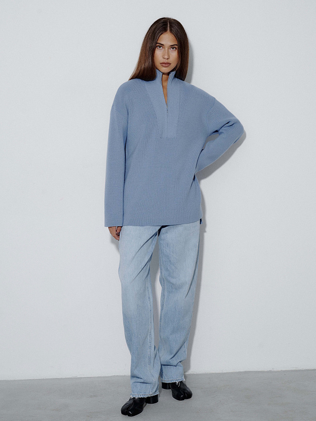 Голди джемпер трикотажный (серо-голубой, 44-46)