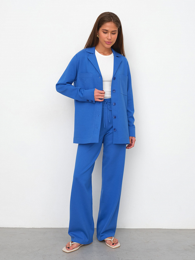 Палаццо брюки трикотажные (ультрамарин, 40-42/164-170)