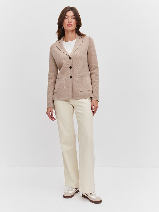 Имбирь жакет трикотажный (капучино, 46)