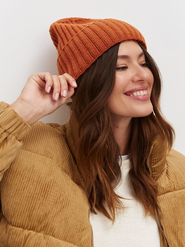 Лайт шапка трикотажная (терракотовый, 56-58)