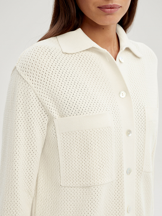 Джули кардиган трикотажный (белый, 44-46)
