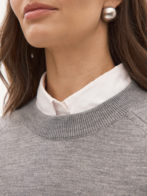 Сеул джемпер трикотажный (серый меланж, 44-46)