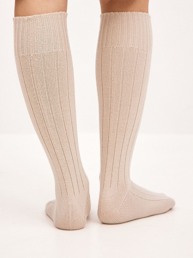 Гольфы трикотажные Степ (кремовый, 36-40)