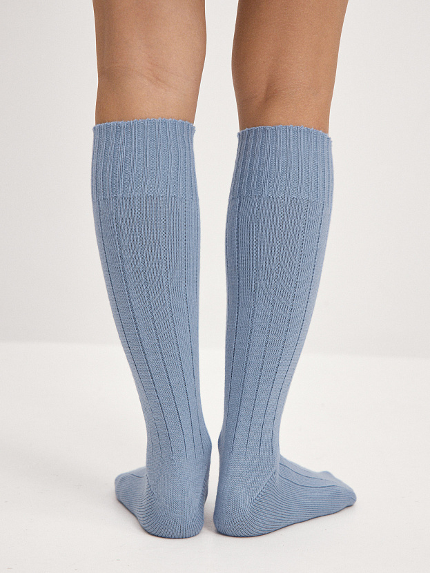 Гольфы трикотажные Степ (серо-голубой, 36-40)