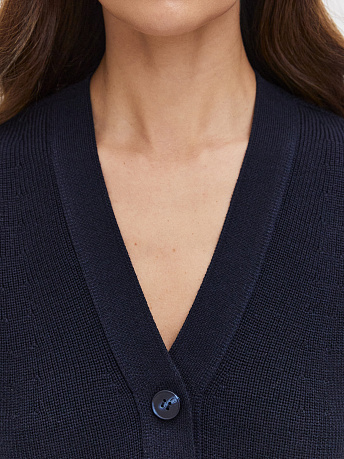 Однобортный жилет с хлопком и вискозой Вита