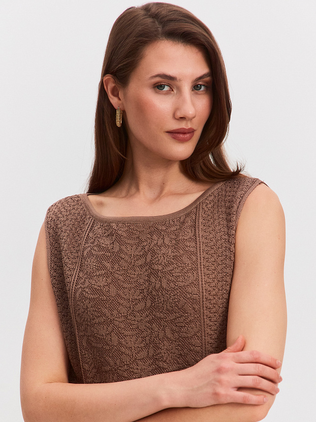 Шарлиз1 джемпер трикотажный (какао, 44-46)