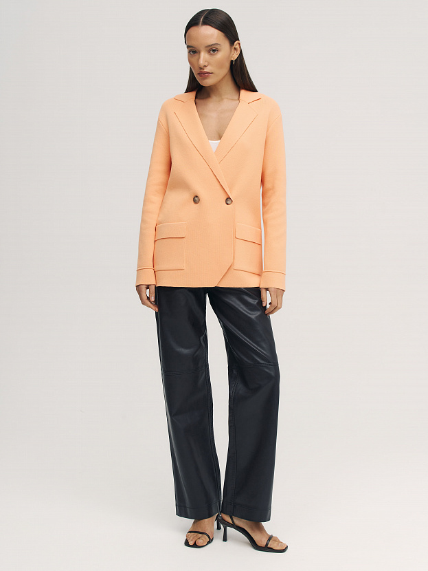 Монако пиджак трикотажный (абрикосовый, 44-46)