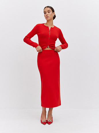 Юбка-миди с разрезом Матрикс