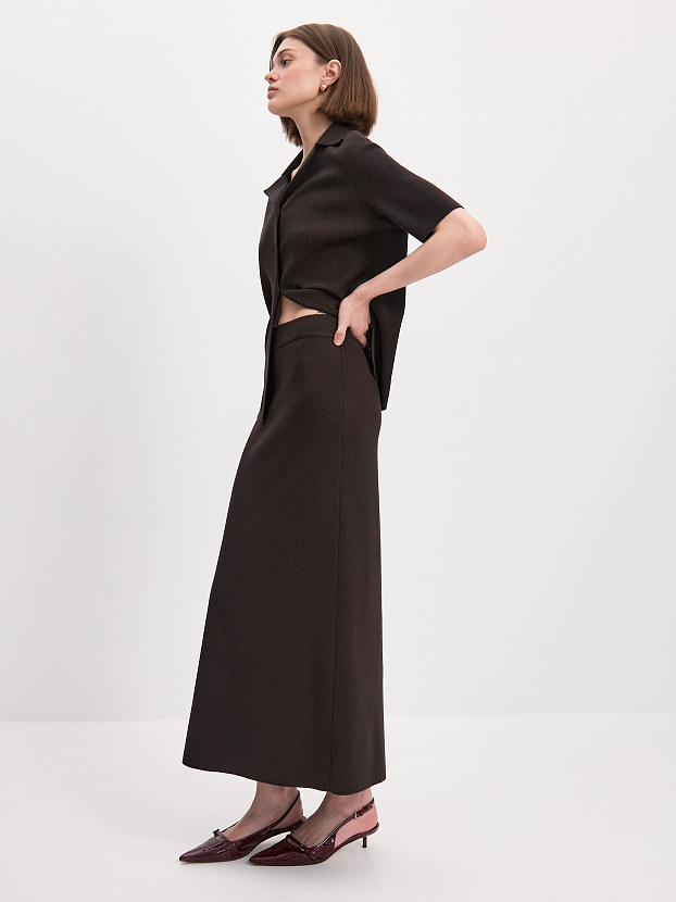 Моника юбка трикотажная (т. коричневый, 40-42/164-170)