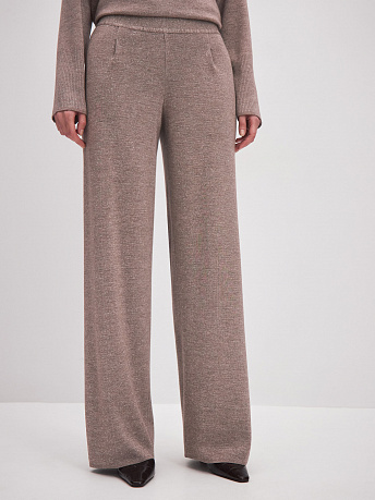 Брюки из шерсти мериноса с вискозой и люрексом Ария
