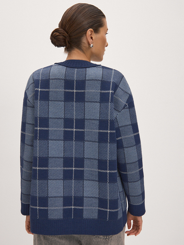 Горизонт кардиган трикотажный (темно-синий, 44-46)