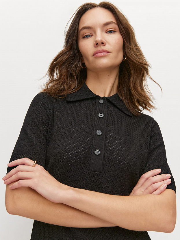 Симоне джемпер (футболка) трикотажный (черный, 44-46)