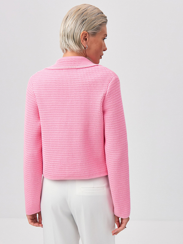 Селена жакет трикотажный (розовый/серебро, 46)