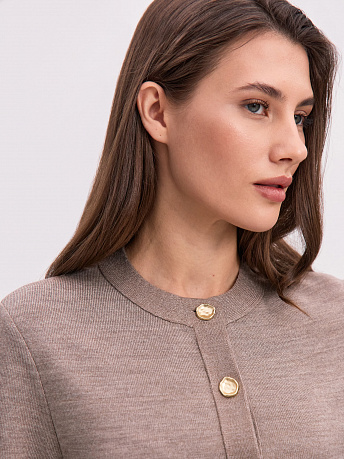 Кардиган из шерсти мериноса и вискозы Мята