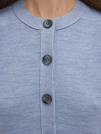 Кардиган из шерсти мериноса и вискозы Мята