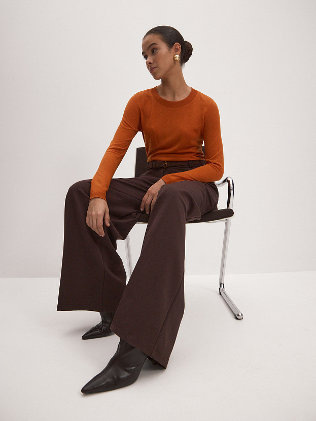 Петра джемпер (лонгслив) трикотажный (терракотовый, 44-46)