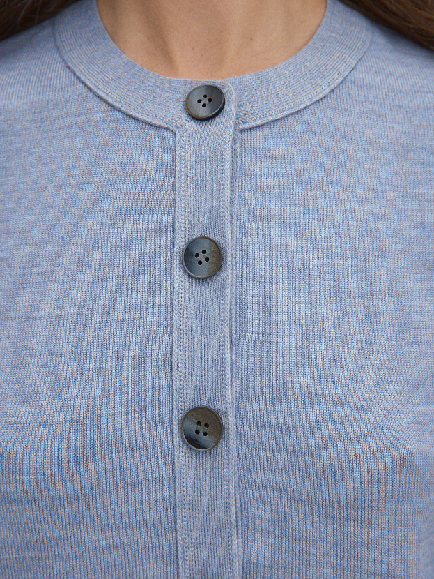 Мята кардиган трикотажный (голубой, 46)