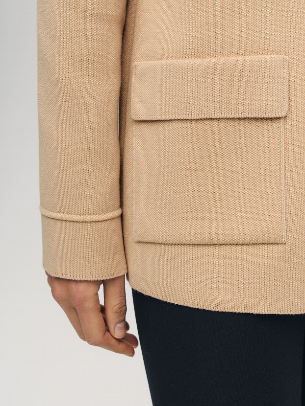 Монако пиджак трикотажный (песочный, 44-46)