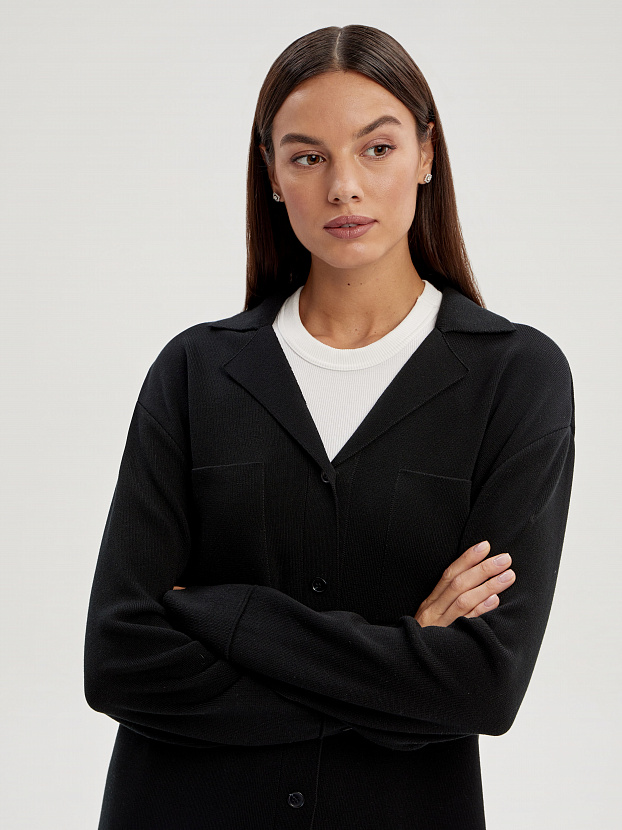 Портофино костюм (рубашка+брюки) трикотажный (черный, 40-42/164-170)