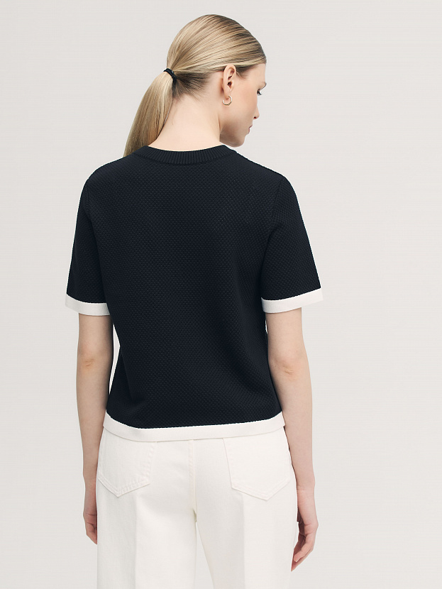 Элмонд джемпер (футболка) трикотажный (черный, 44-46)