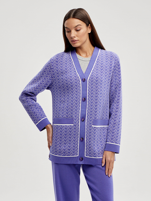 Сандро кардиган трикотажный (фиолетовый, 44-46)