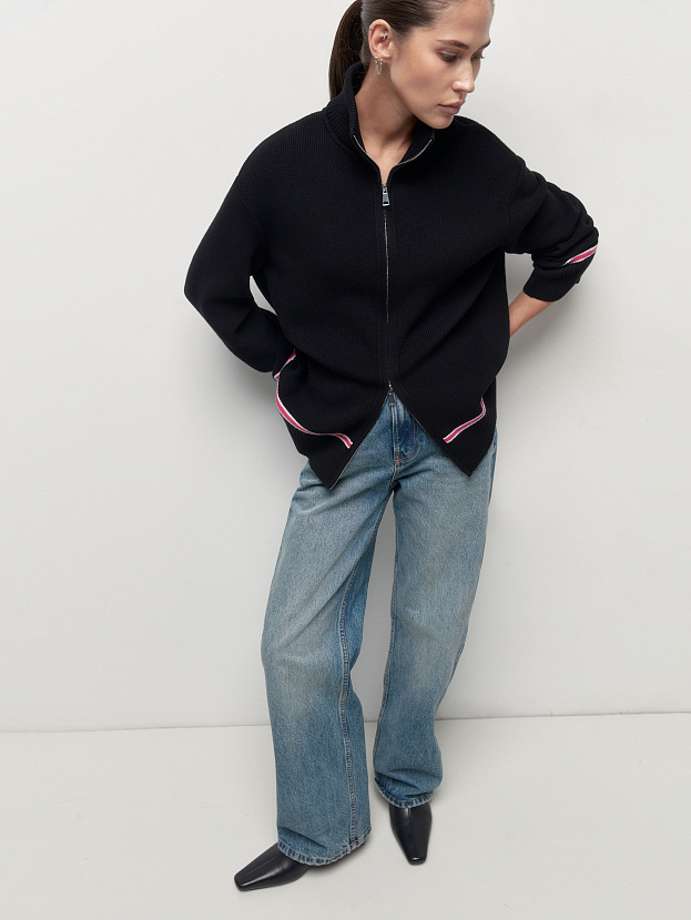 Бельгия джемпер трикотажный (черный, 44-46)