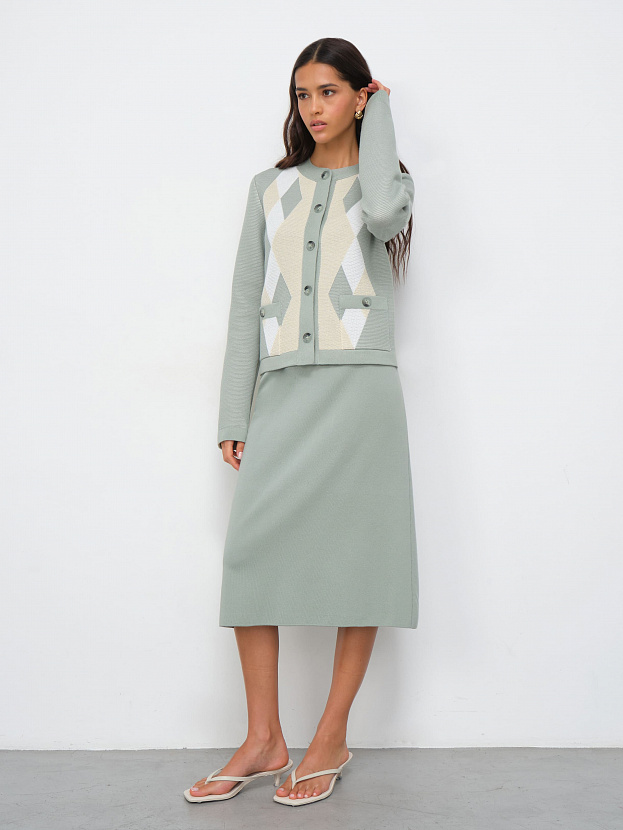 Моне юбка трикотажная (св.зеленый, 46)