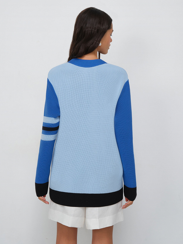 Родос кардиган трикотажный (голубой/ультрамарин, 44-46)