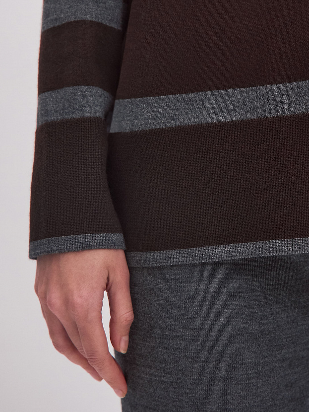 Стрит джемпер трикотажный (т. коричневый, 44-46)