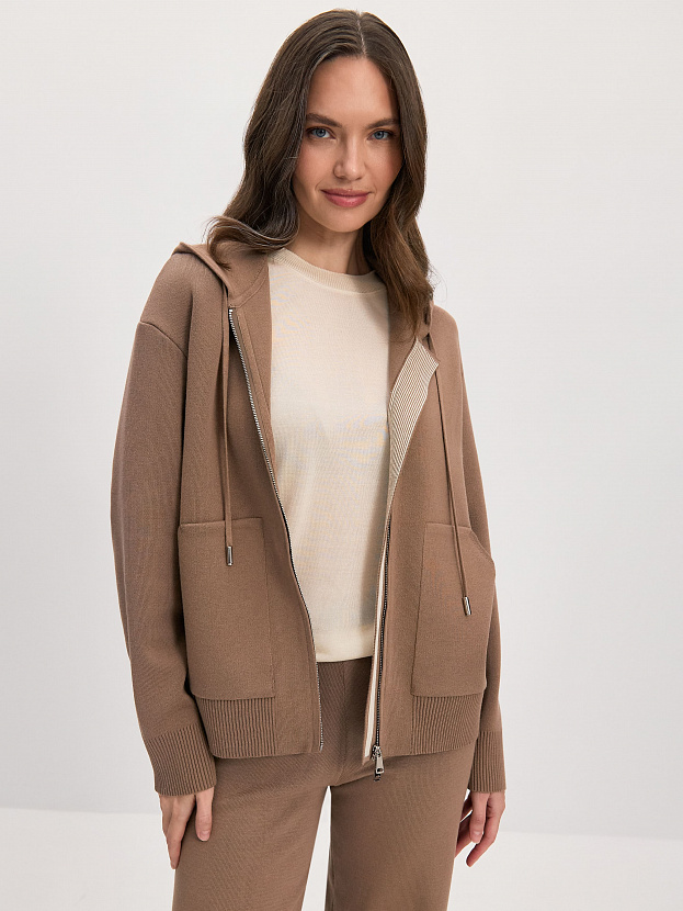 Паула джемпер (бомбер) трикотажный (какао, 44-46)