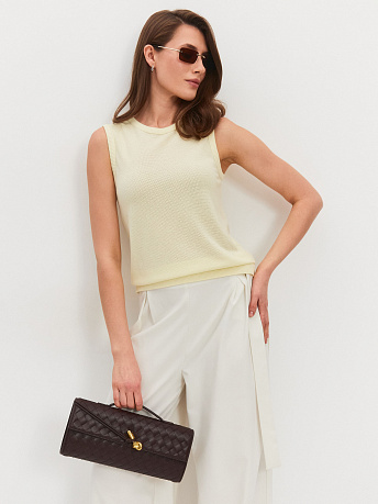 Майка с круглым вырезом из хлопка и вискозы Эмма