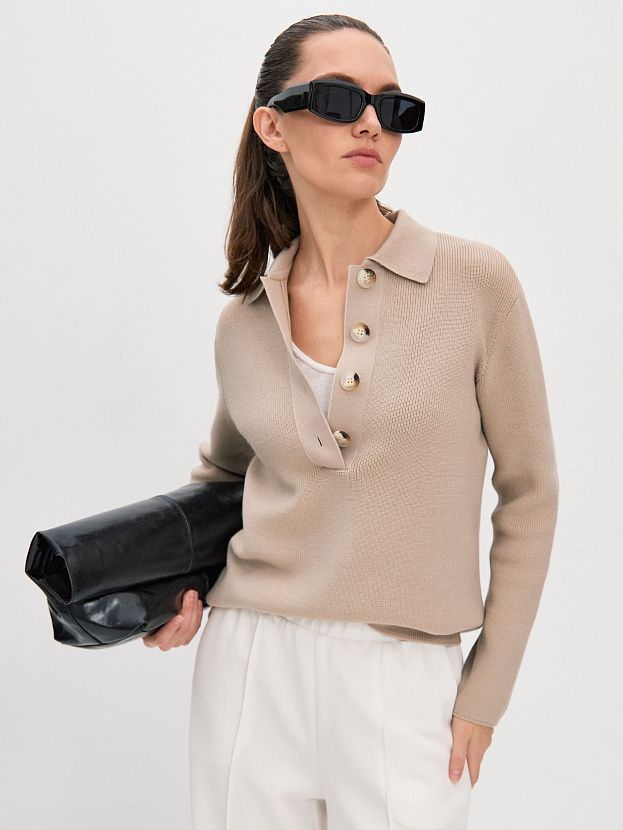 Крафт джемпер трикотажный (капучино, 44-46)