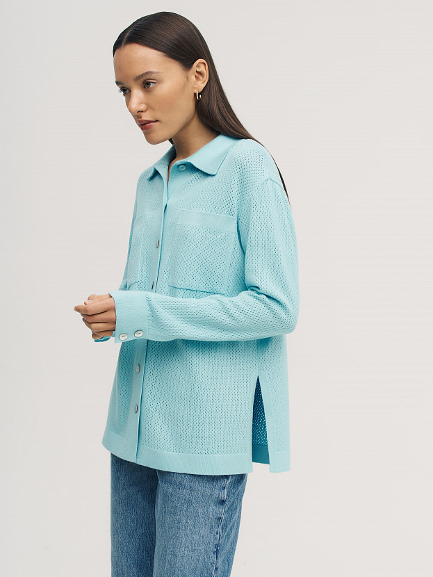 Джули кардиган трикотажный (бирюзовый, 44-46)