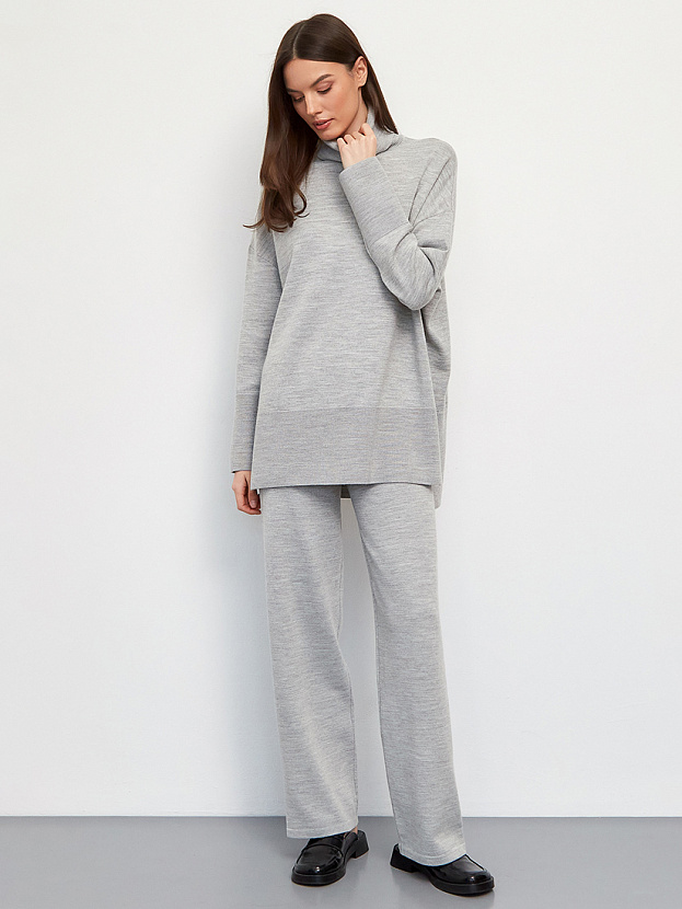 Сатурн костюм (джемпер+брюки) трикотажный (светло-серый меланж, 40-42/164-170)