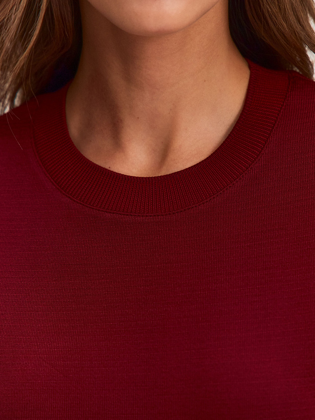 Адель джемпер (футболка) трикотажный (вишневый, 56-58)