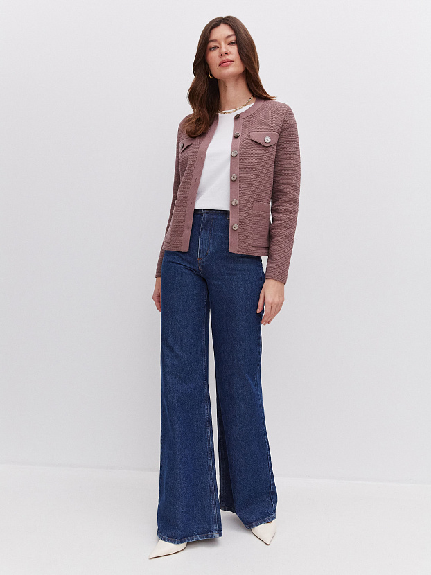 Шарм жакет трикотажный (кофейный, 46)