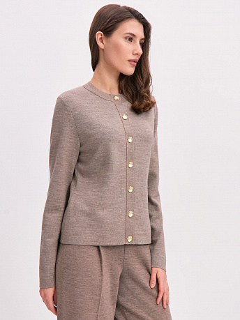 Кардиган из шерсти мериноса и вискозы Мята