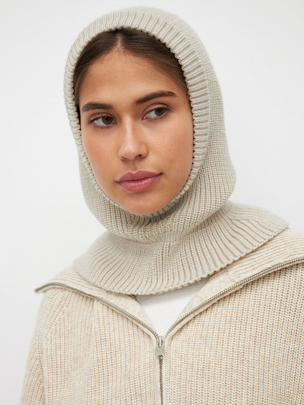 Экрю капор трикотажный (светло-песочный, 56-58)