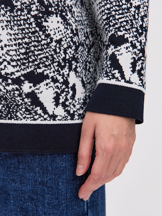 Сандро кардиган трикотажный (т.синий/белый, 44-46)