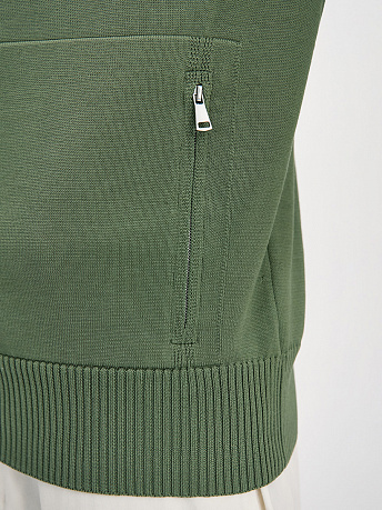 Кардиган мужской из хлопка с карманами на молнии