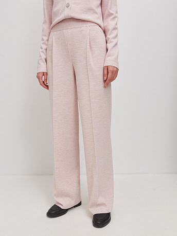Брюки из шерсти мериноса с защипами Арно