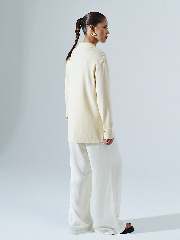 Тира кардиган трикотажный (кремовый, 44-46)