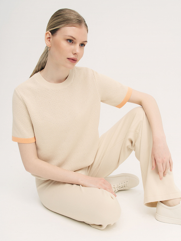 Элмонд джемпер (футболка) трикотажный (кремовый, 44-46)