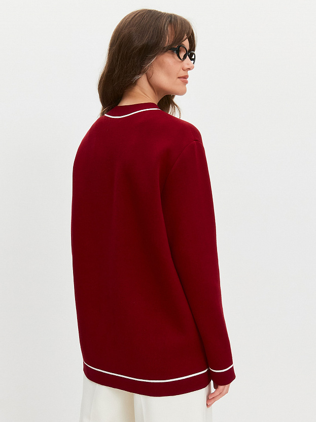 Сара кардиган трикотажный (вишневый, 44-46)