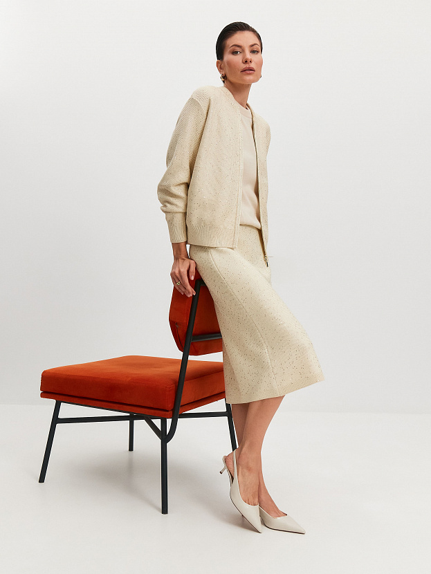 Лора юбка трикотажная (кремовый, 44-46)