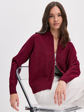 Бомбер из хлопка с пайетками Рио